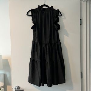 Black summer cocktail dress